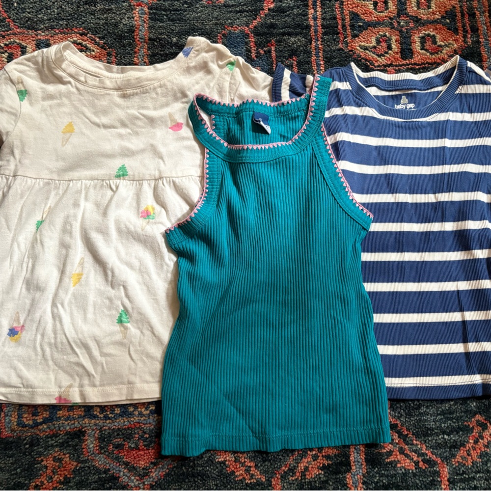 GAP Teal Ribbed Kids Tank Top